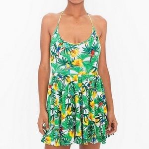 Tropical American Apparel Halter Dress 🌺🦜